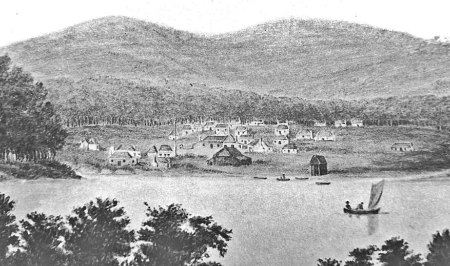 Enlarged Image - York Town, Port Dalrymple, Van Diemen's Land 1808