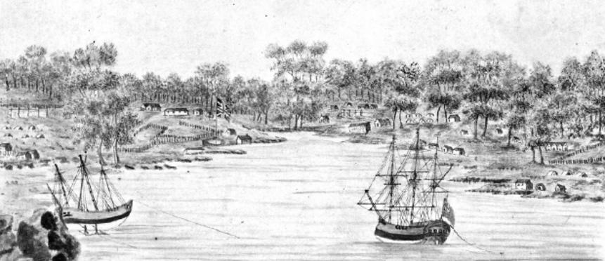 Sydney Cove 1791 - as it looked to arriving convict Thomas Massey