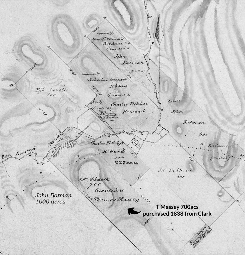 Survey notes - John Batman Kingston property Van Diemen's Land